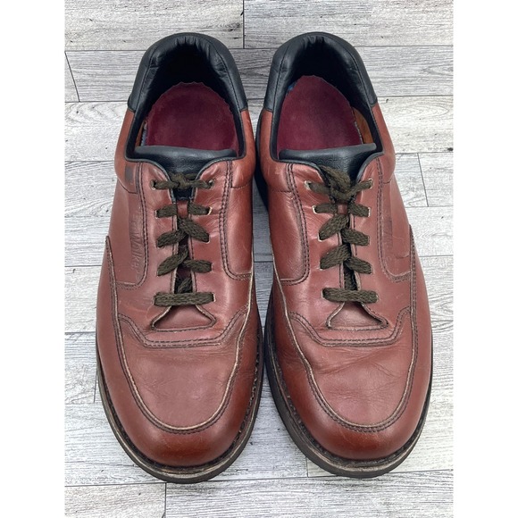 Rockport ProWalker Men\'s Brown Leather Lace Up Comfort‎ Walking Shoes Size 10